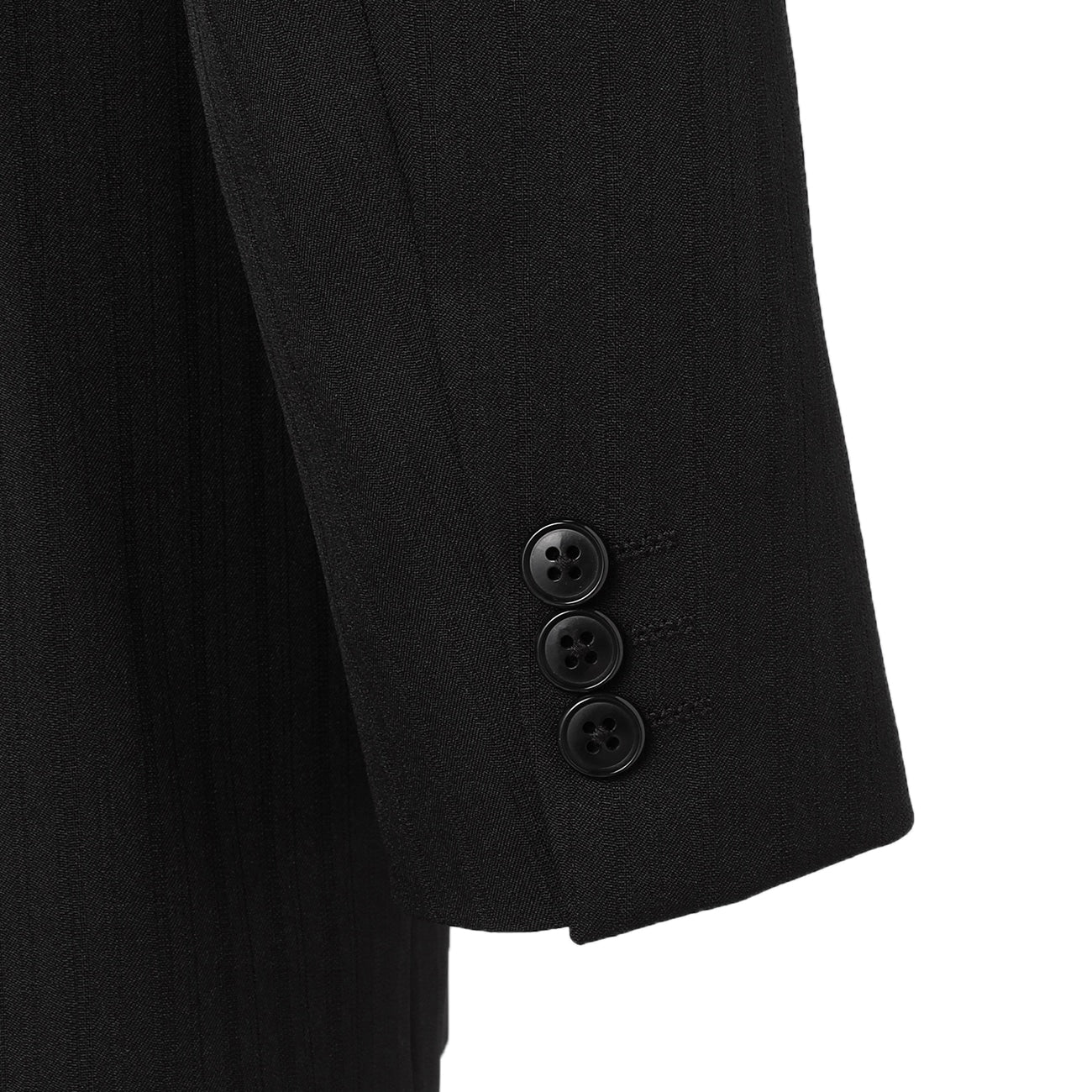 2-可機洗 暗色 條紋套裝 - 黑色_05