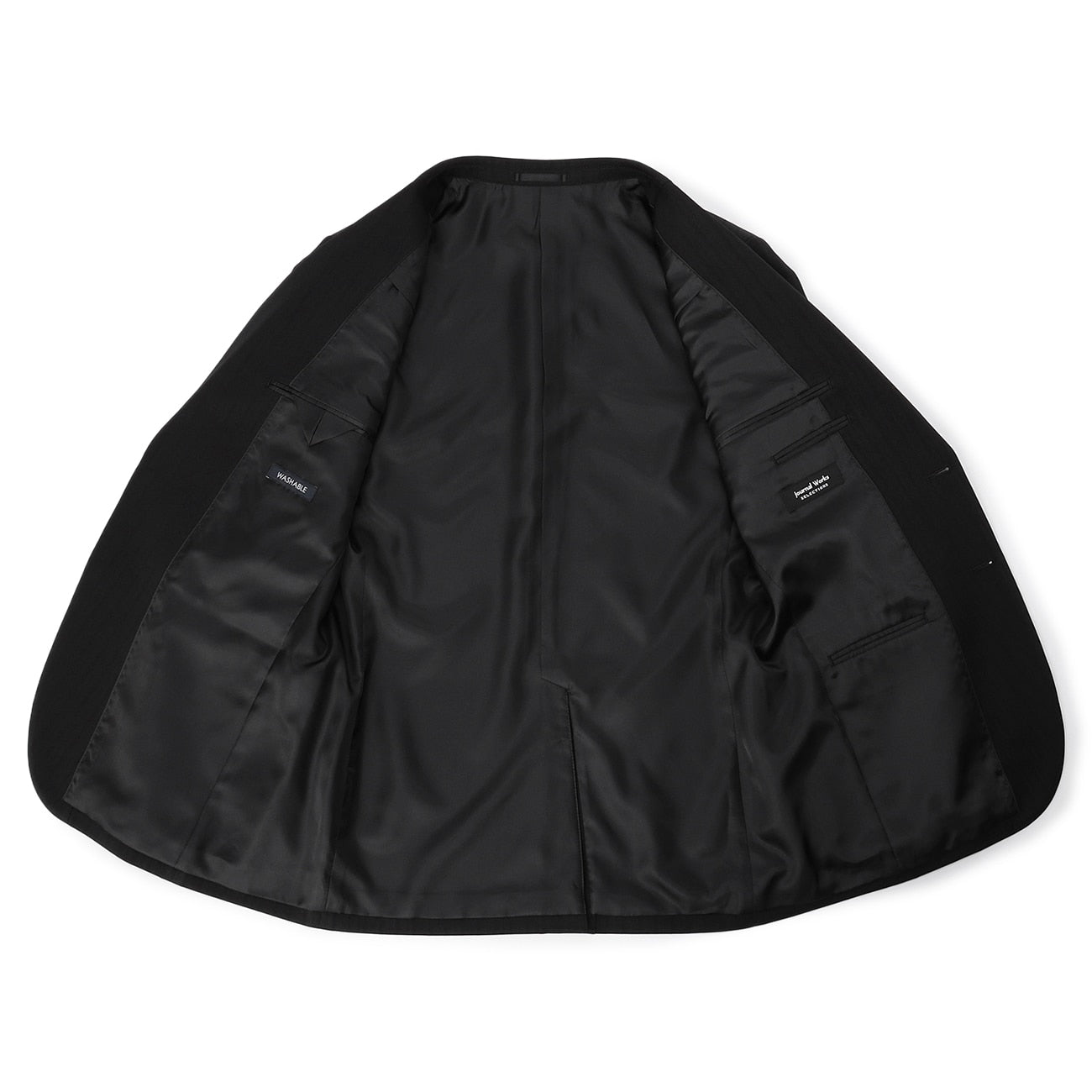 2-可機洗 暗色 條紋套裝 - 黑色_07