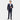 SUPER Aircool Washable Pinhead Slim Fit 2-Pant Suit - Navy
