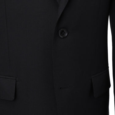 Premium Stretch Shadow Stripe Slim Suit - Black_04