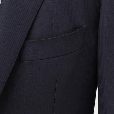 Premium Stretch Shadow Stripe Slim Suit - Navy_05