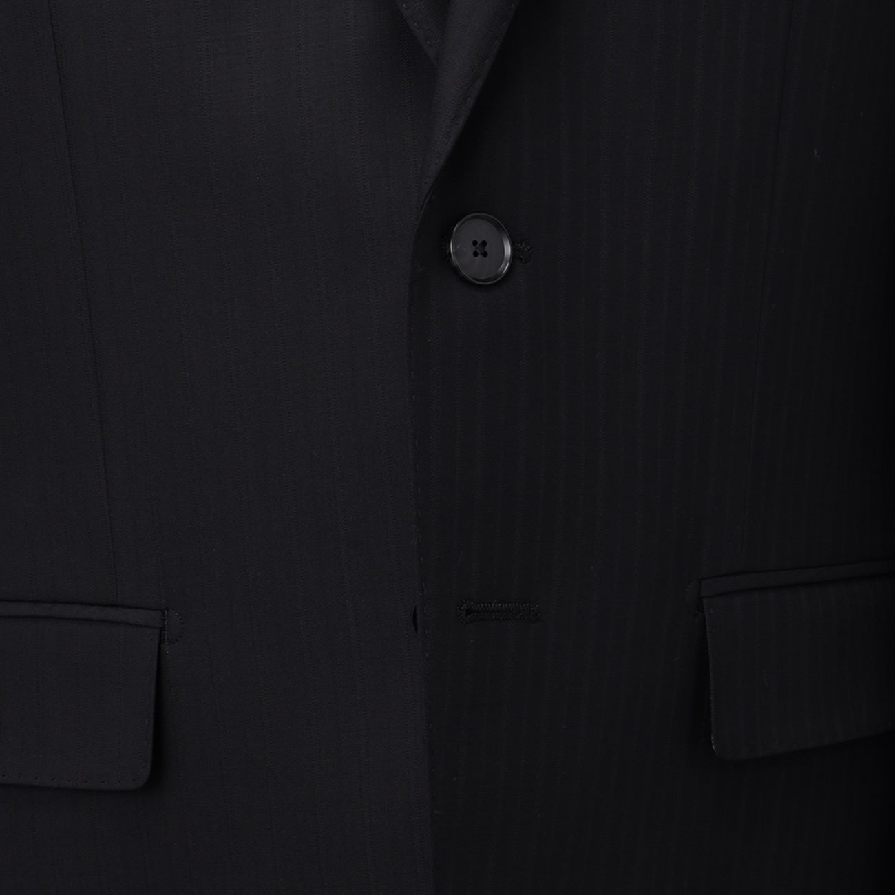 Golden Prestige Line Shadow Stripe Suit - Black_04