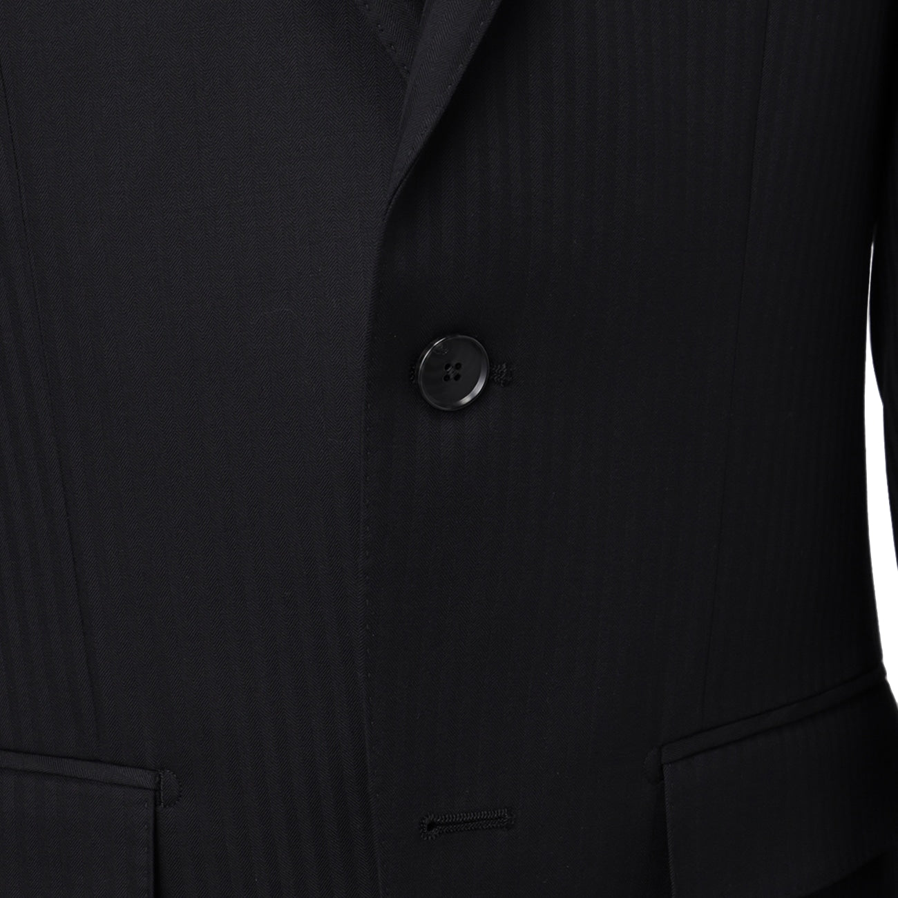 Golden Prestige Line Shadow Stripe Slim Fit Suit - Black_04