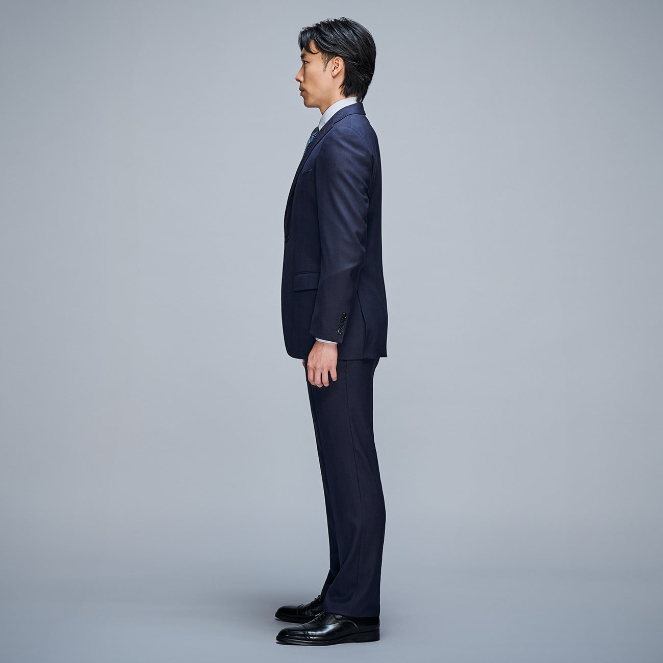 Golden Prestige Line Glen-plaid Suit -深蓝