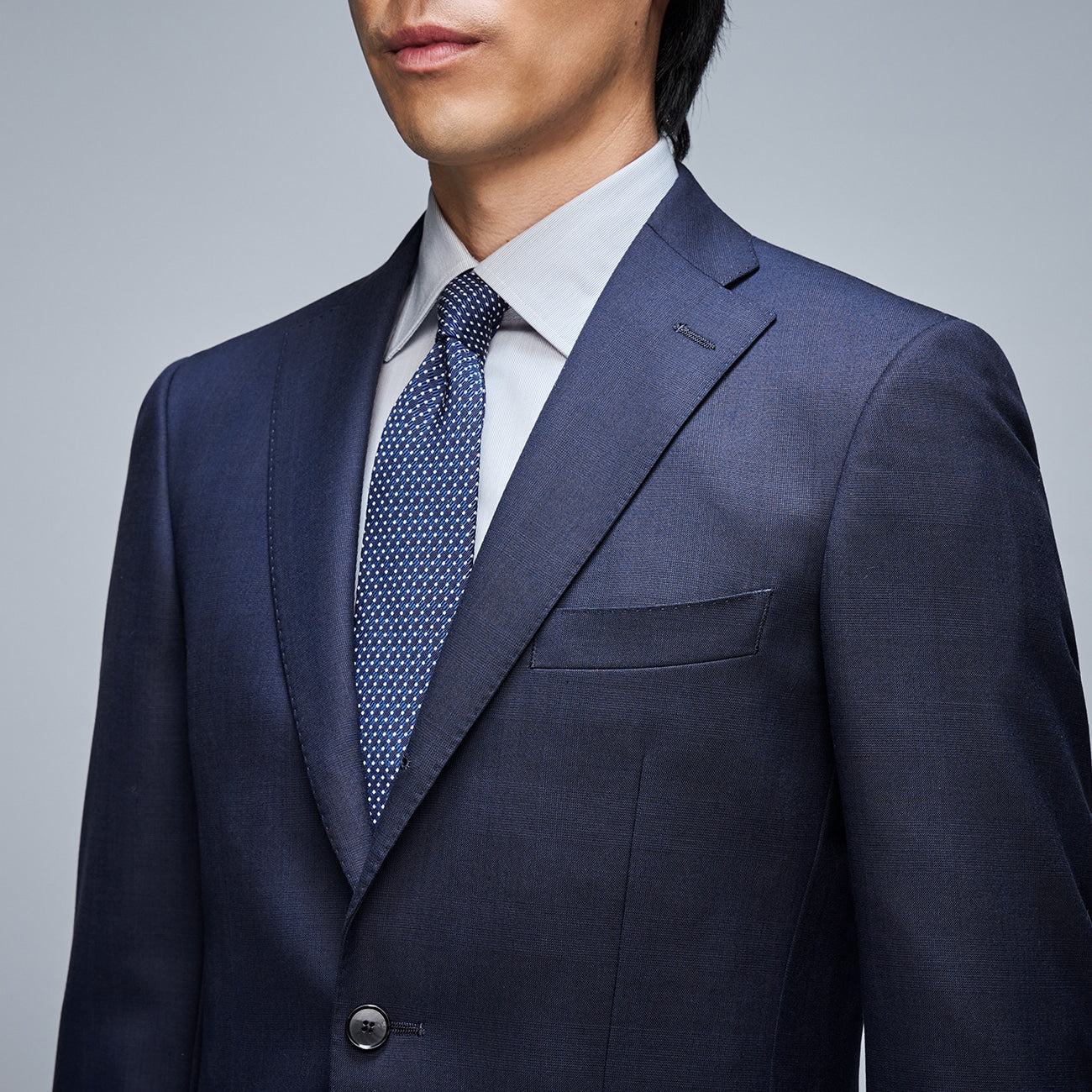 Golden Prestige Line Glen-plaid Suit -深蓝