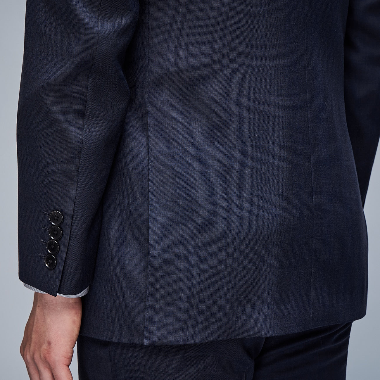 Golden Prestige Line Glen-plaid Suit -深蓝