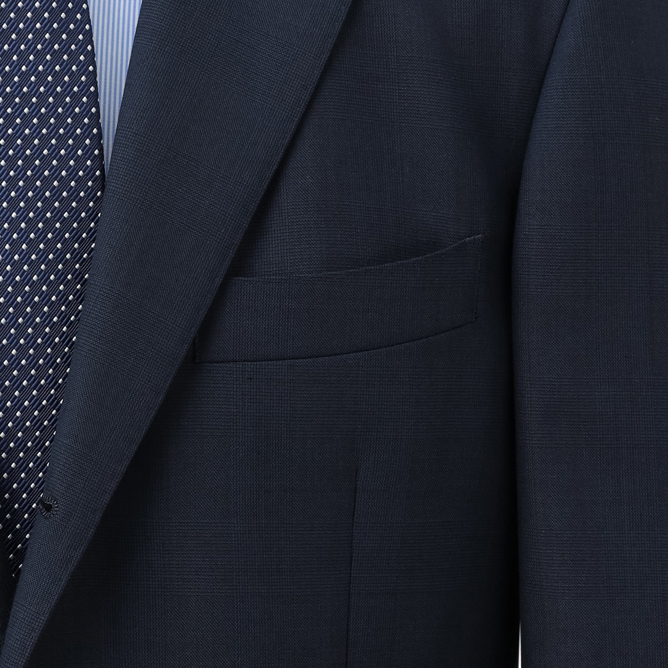 Golden Prestige Line Glen-plaid Suit -深蓝