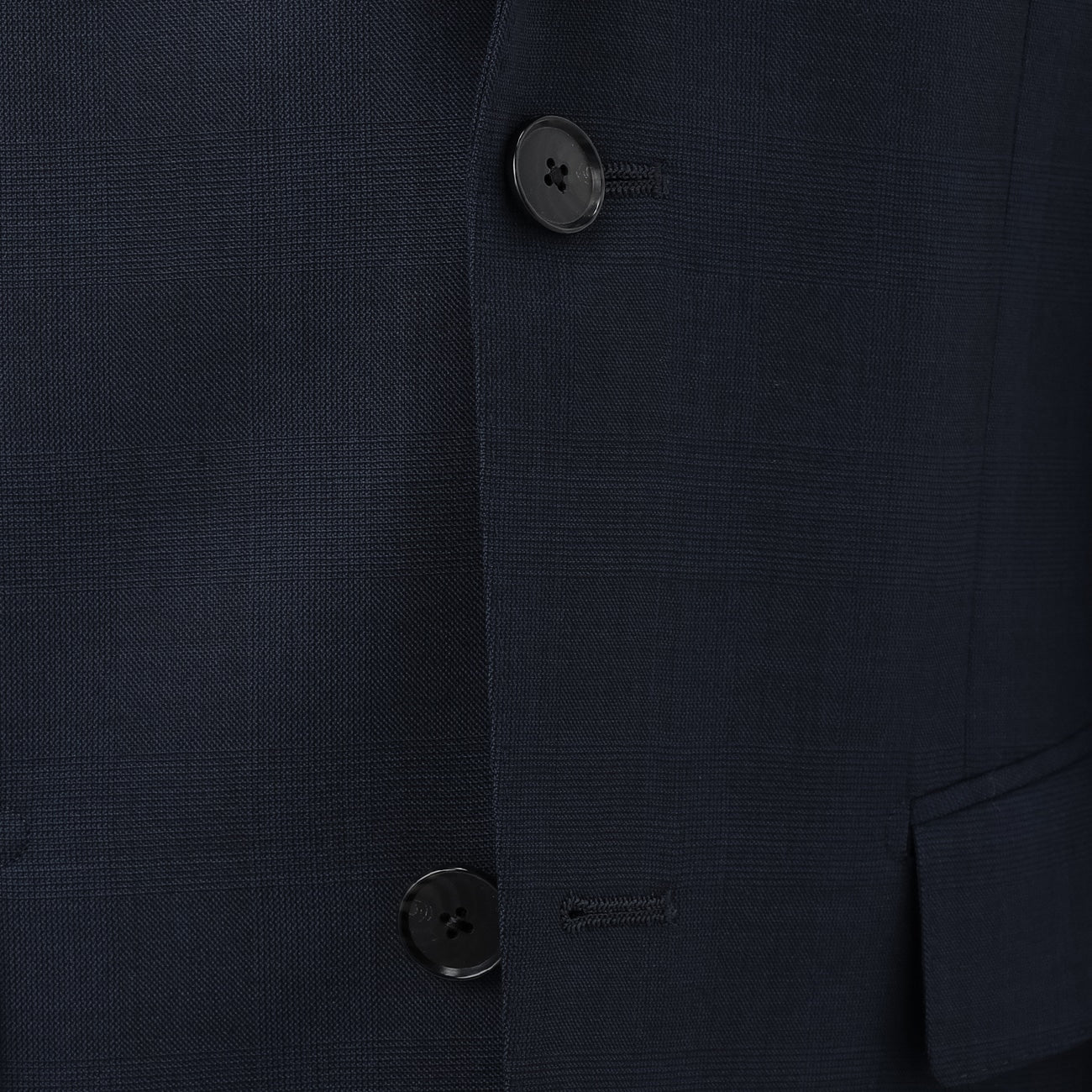 Golden Prestige Line Glen-plaid Suit -深蓝