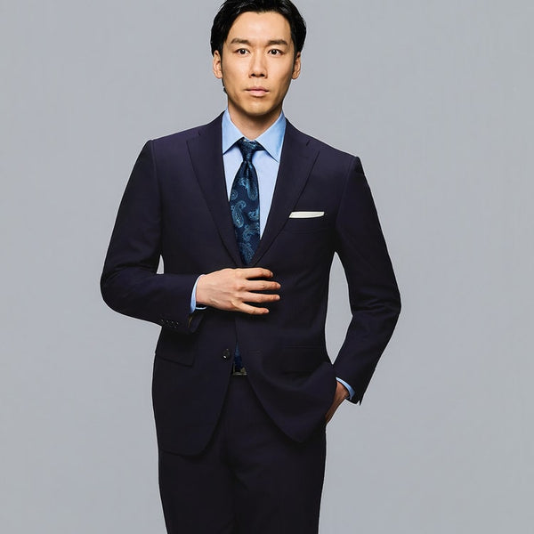 Golden Prestige Line Slim Fit Suit - Navy [A01_G261J193] | AOKI GLOBAL
