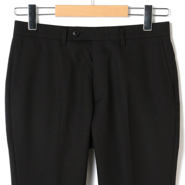 Wool Blend Shadow Stripe Slim Suit - Black_08