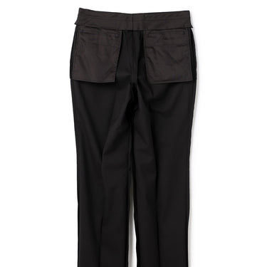 Wool Blend Shadow Stripe Slim Suit - Black_12