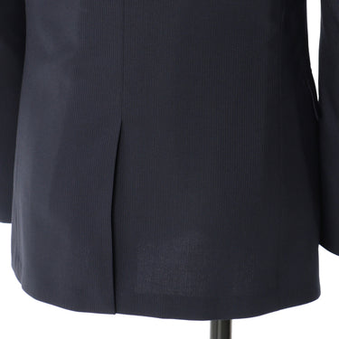 Wool Blend Shadow Stripe Slim Suit - Navy_06