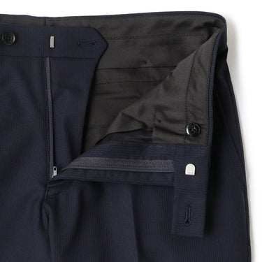 Wool Blend Shadow Stripe Slim Suit - Navy_10