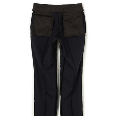 Wool Blend Shadow Stripe Slim Suit - Navy_12