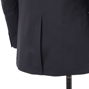 Two-pants Washable Stripe British Slim Fit Suit - Navy_06