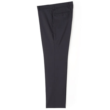 Two-pants Washable Stripe British Slim Fit Suit - Navy_08