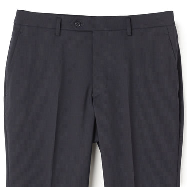 Two-pants Washable Stripe British Slim Fit Suit - Navy_09