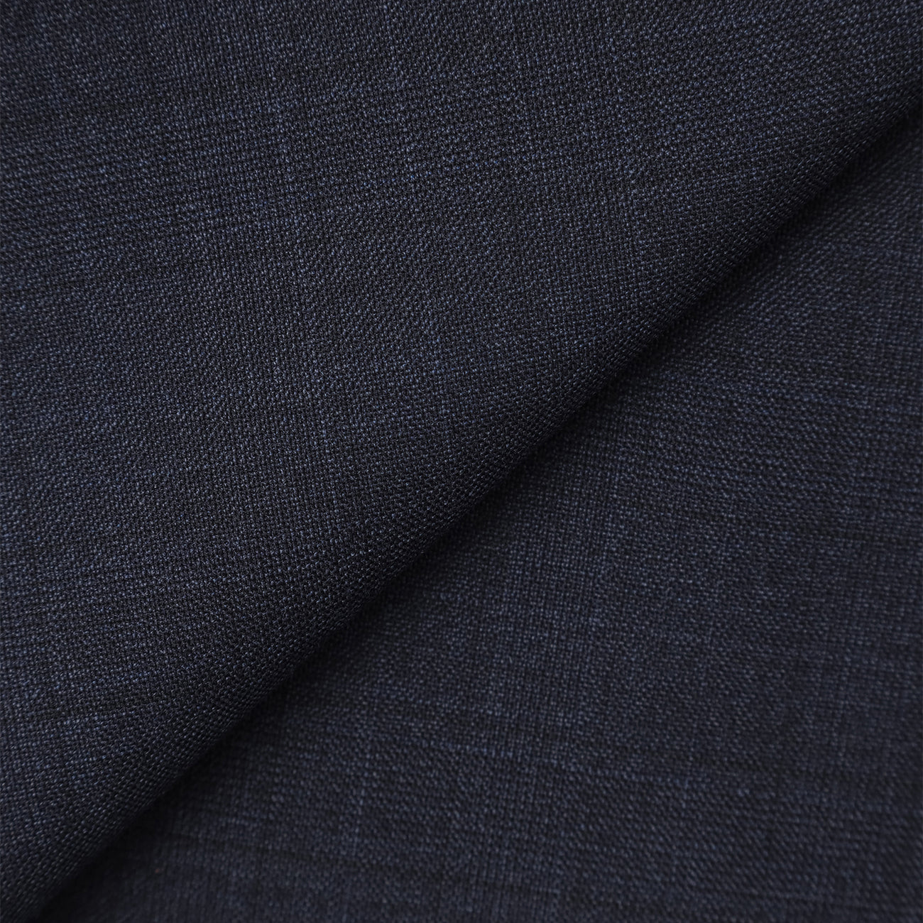 Two-pants Washable Wool Blend Navy Blue Check British Slim Suit_02