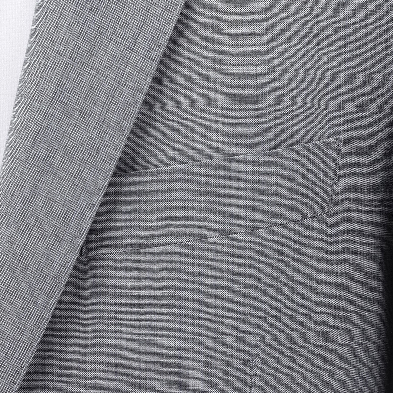Aircool Two-pants Washable Check British Slim Fit Suit - Light Gray_03