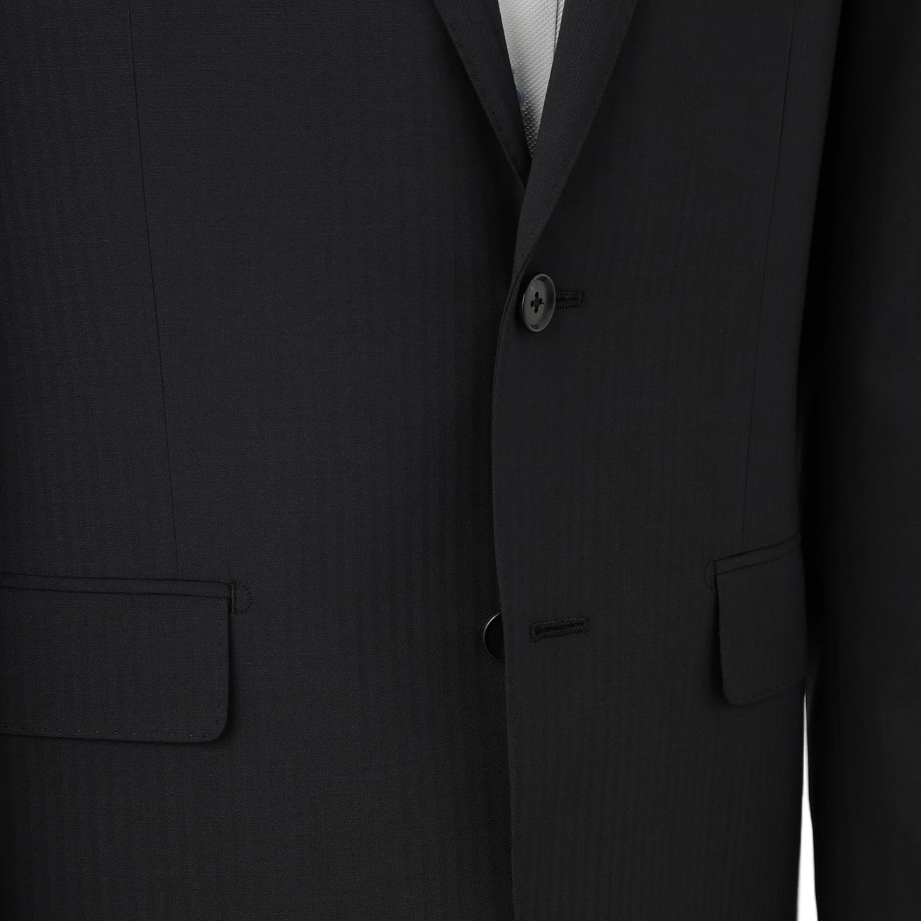 Aircool Two-pants Washable Shadow Stripe British Slim Fit Suit - Black_04