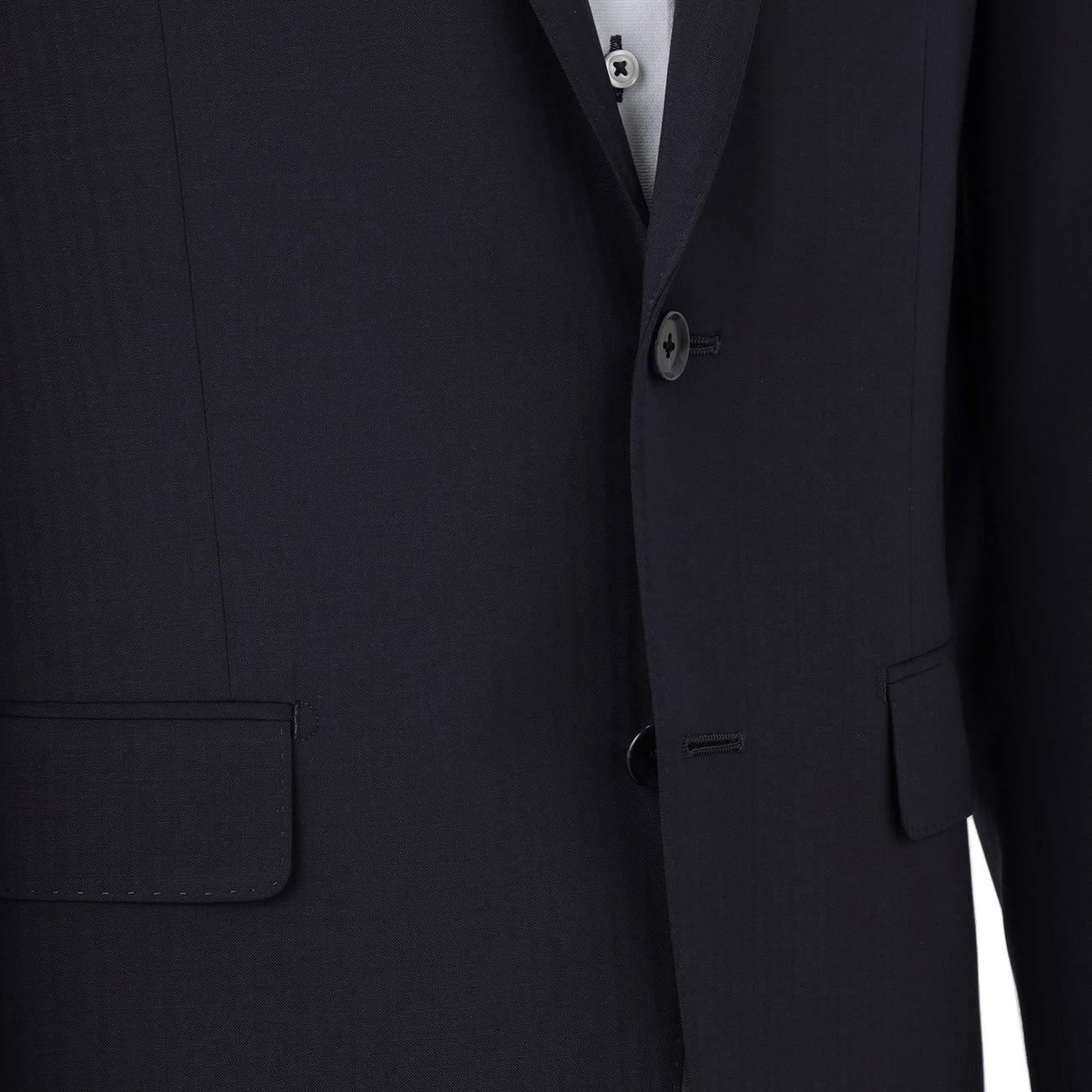 Aircool Two-pants Washable Shadow Stripe British Slim Fit Suit - Navy_04