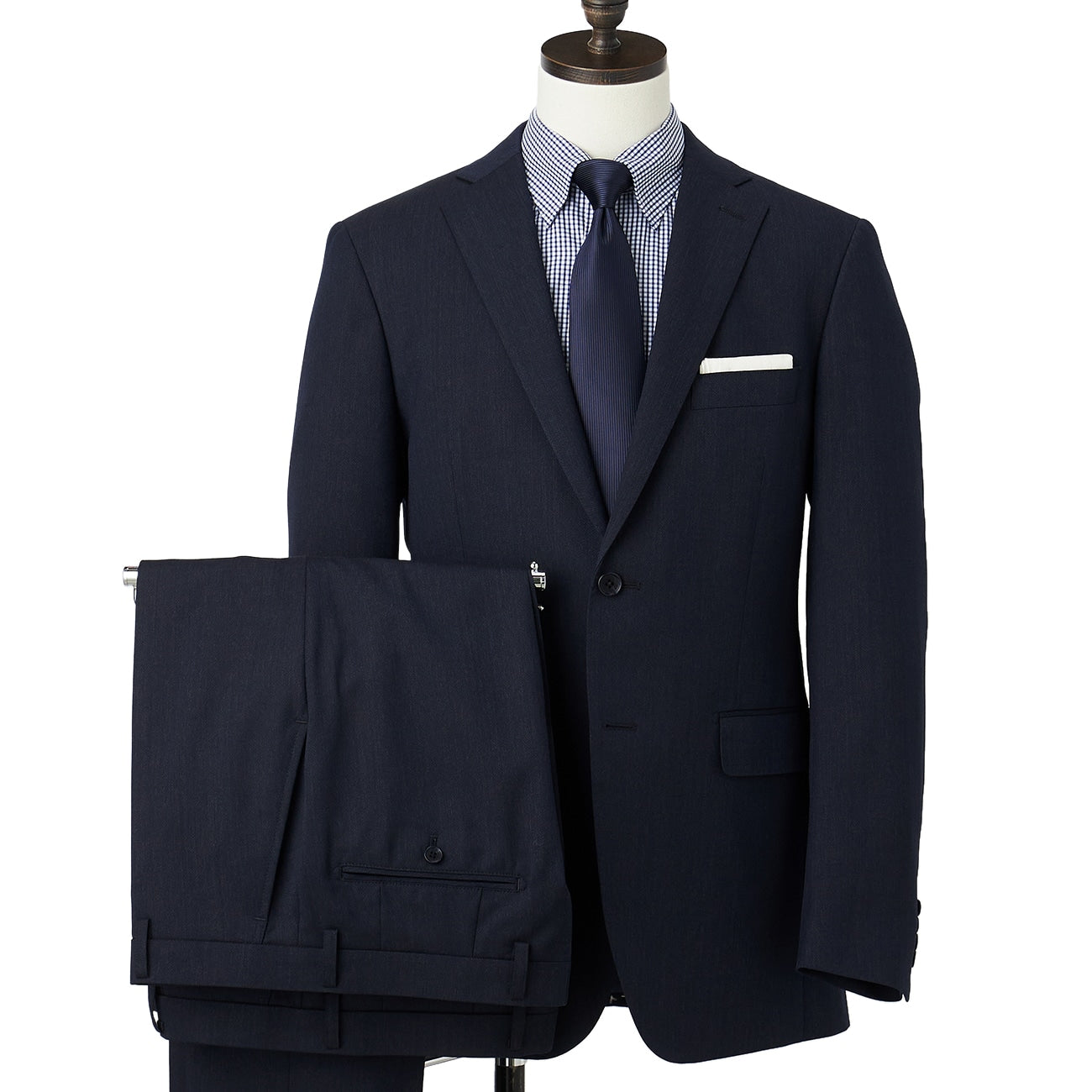 2-Pants可机洗 羊毛混纺 套装 -深蓝