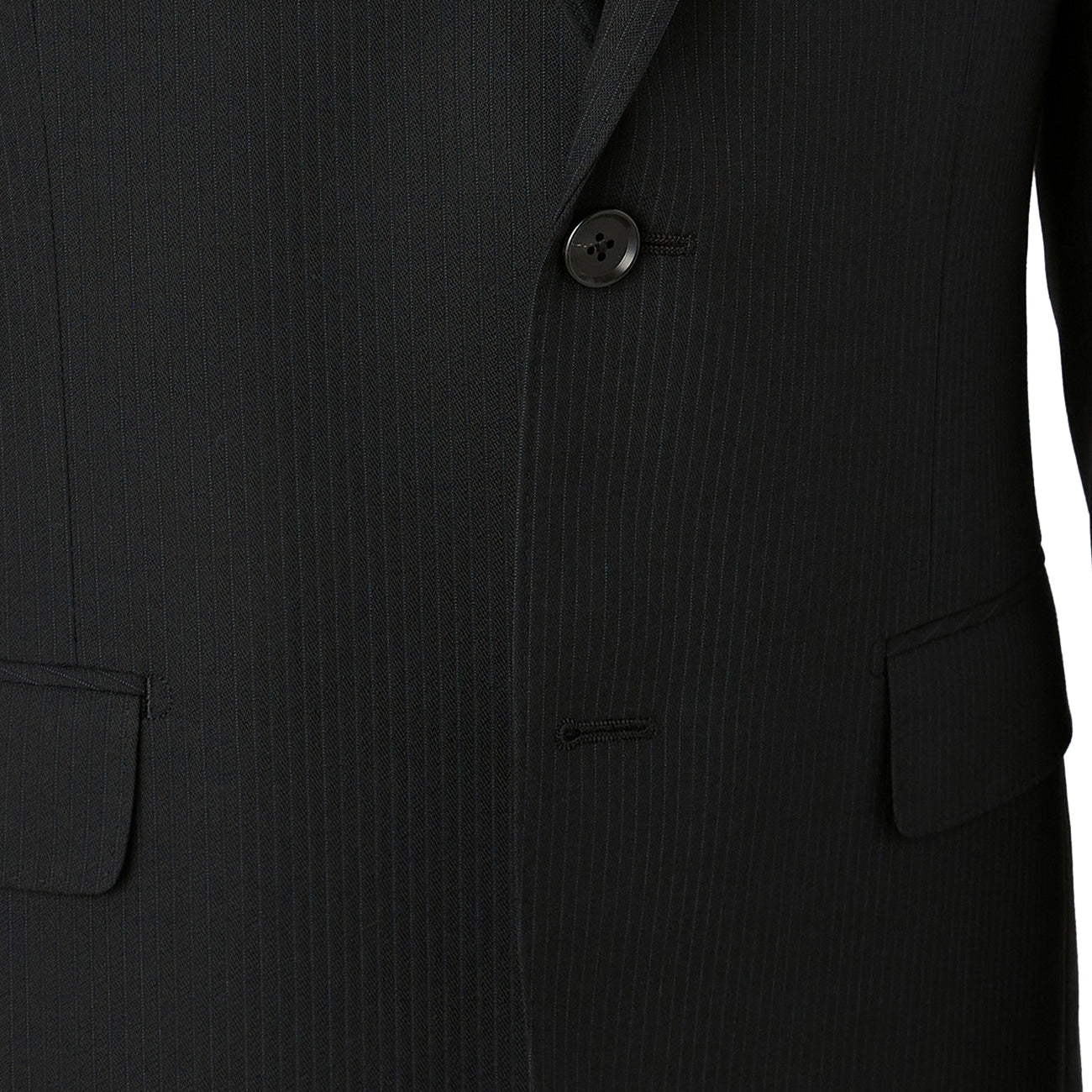 2-Pants可机洗 羊毛混纺 条纹套装 - Black_04