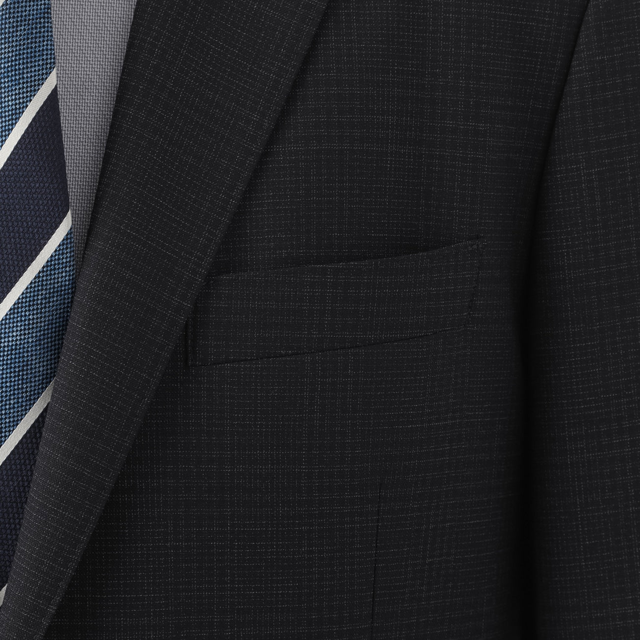 可機洗 Glen-plaid Slim Fit Suit -濃灰 灰