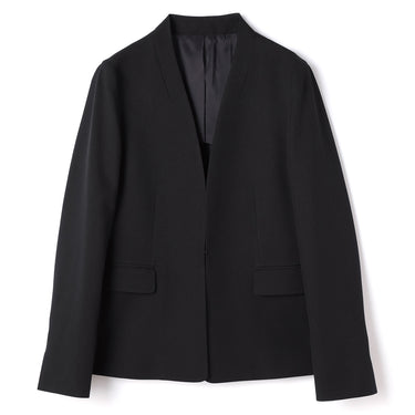 2-way Stretch Navy Blue Collarless Jacket_07