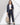 Linen-like Double Breasted Jacket - Navy_03