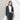 Linen-like Collarless Jacket - Navy_01