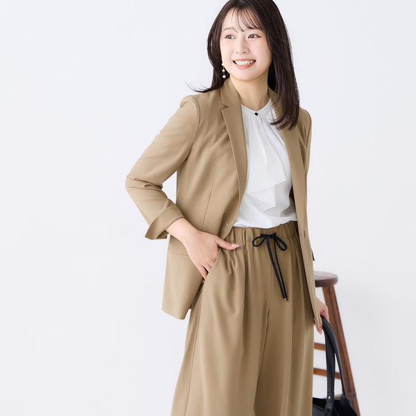 Washable Stretch Drape Tailored Jacket - Camel [A02_9261605