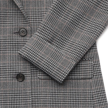 Tweed Stretch Black and White Check Double Jacket_13