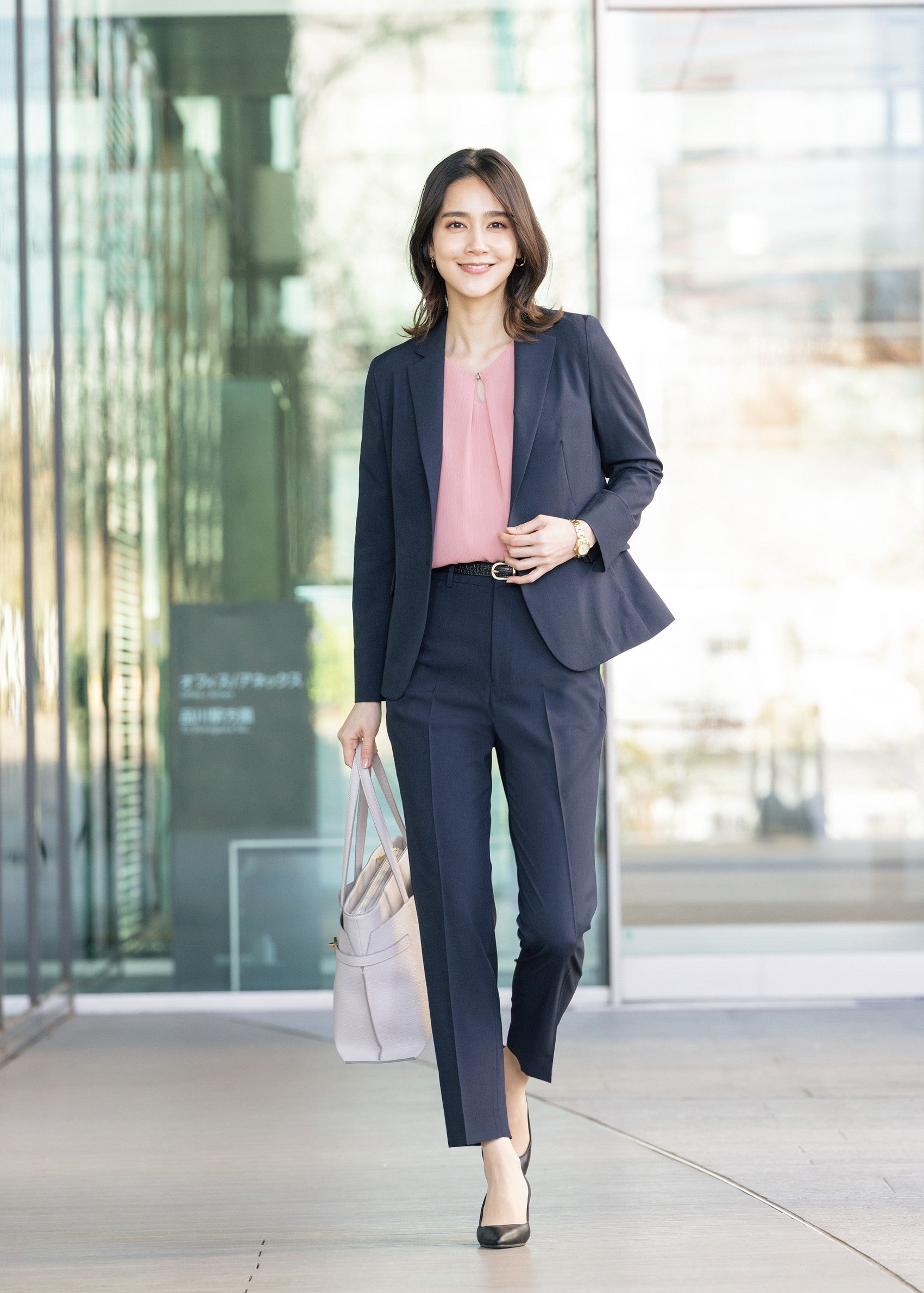 RIRANCHA Stretch Tailored Jacket - Navy_02