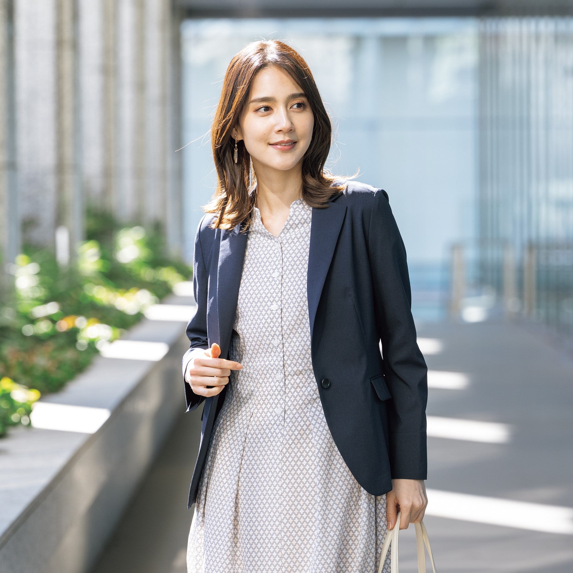 RIRANCHA Stretch Tailored Jacket - Navy_03
