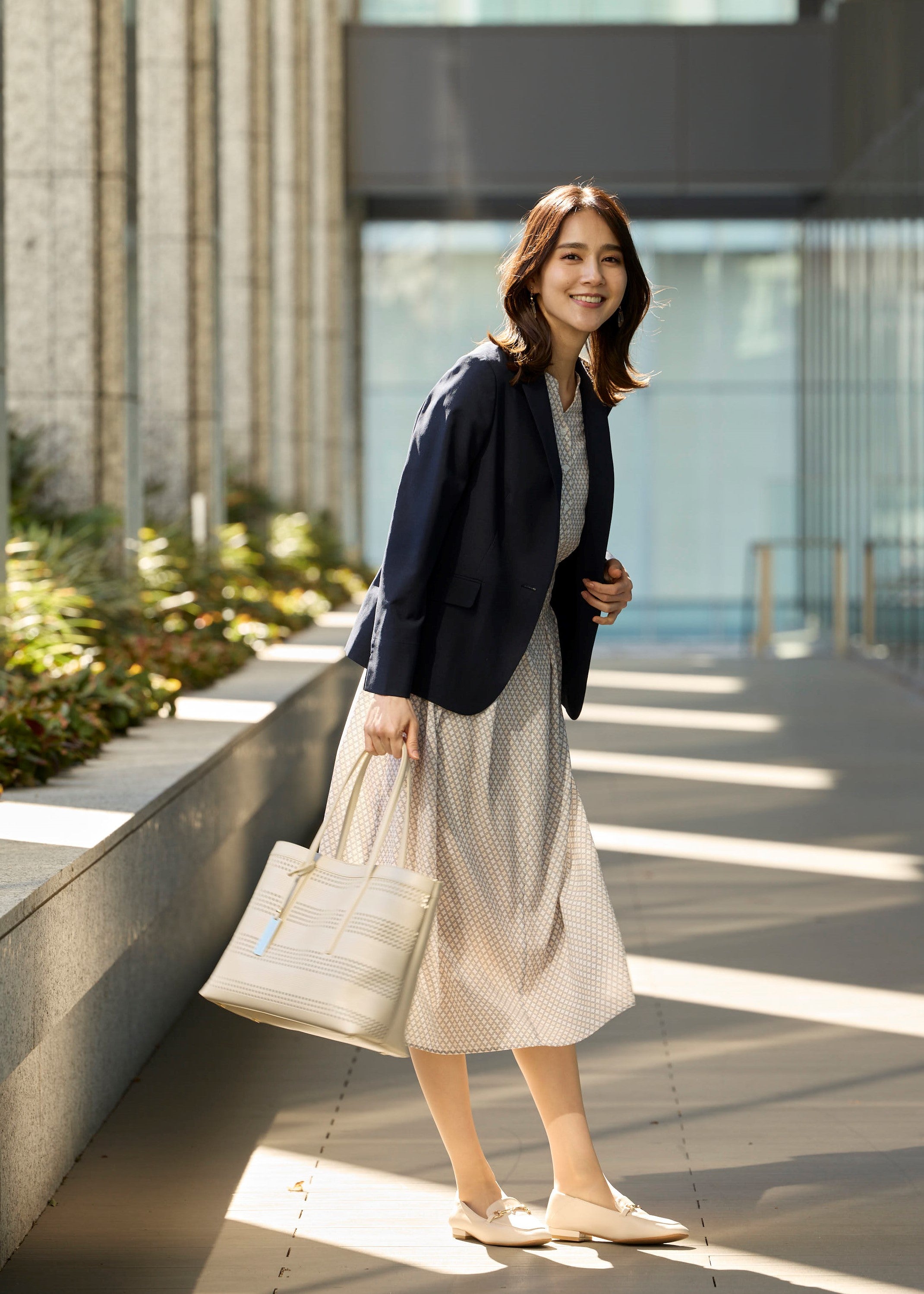 RIRANCHA Stretch Tailored Jacket - Navy_04