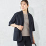 RIRANCHA Stretch Short Sleeve Jacket - Navy_01