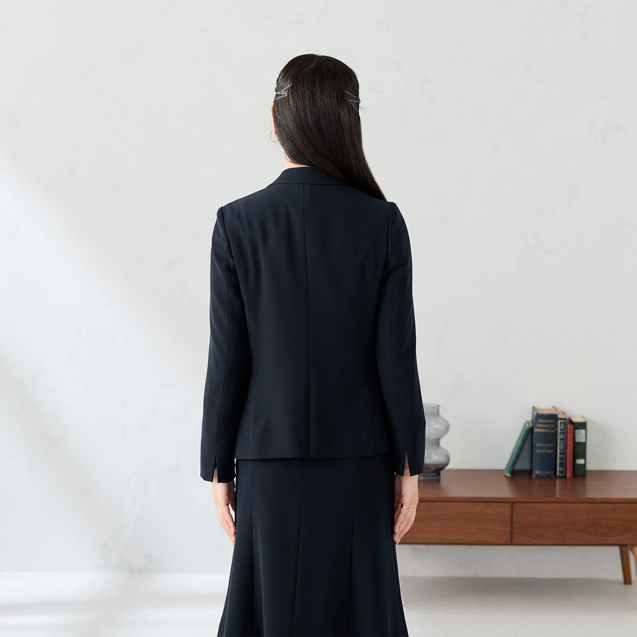 Powdery Stretch Tailored外套 -深蓝