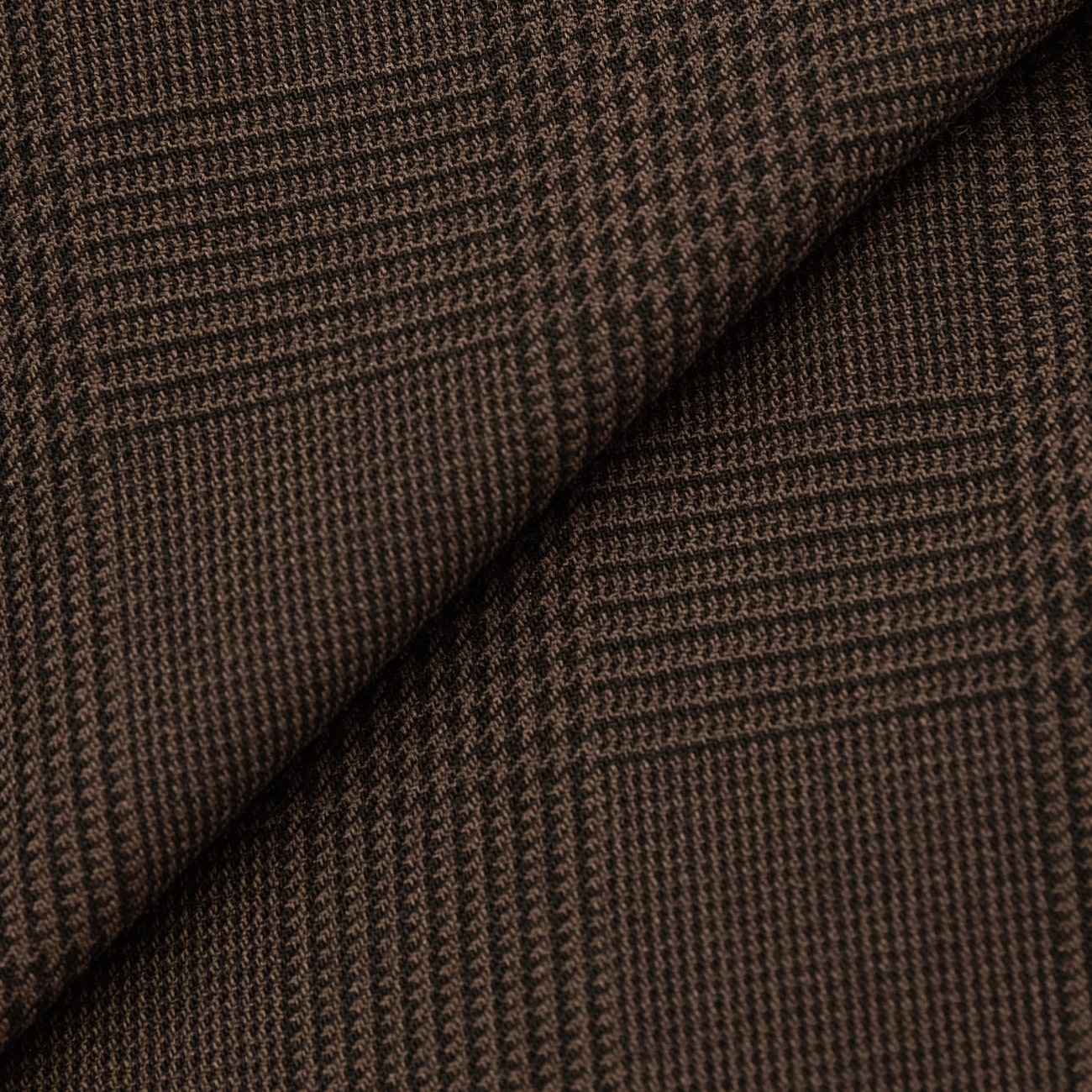 弹力格纹双排扣外套 - Brown_16