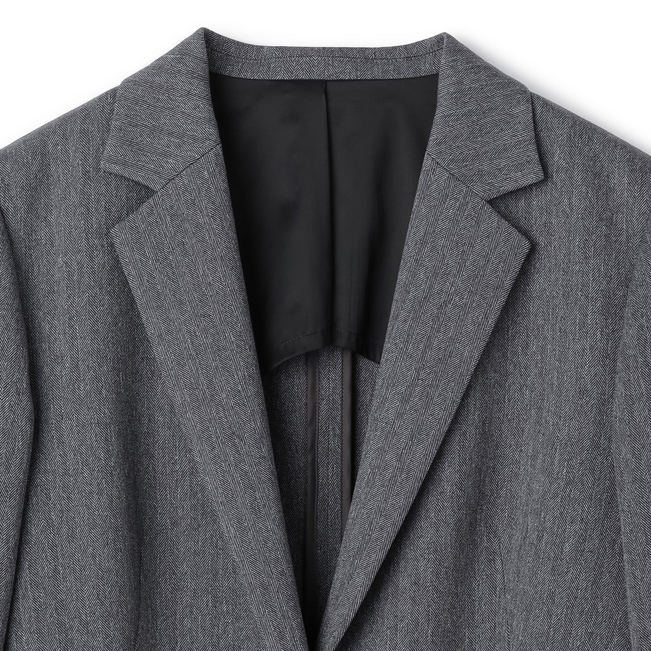 Tweed-Like鱼骨纹 Tailored外套 -灰