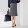 Pin Dot Semi-flare Skirt - Gray_01