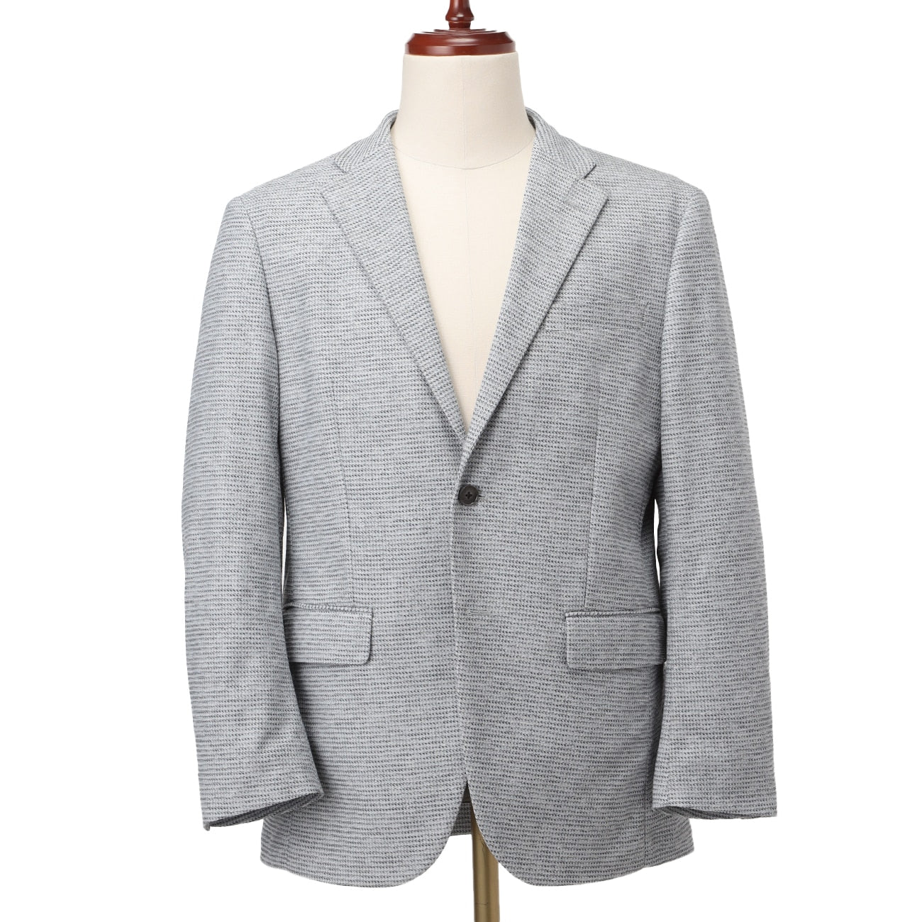 Bishu Japanese Linen Blend Knit Jacket - Gray_03