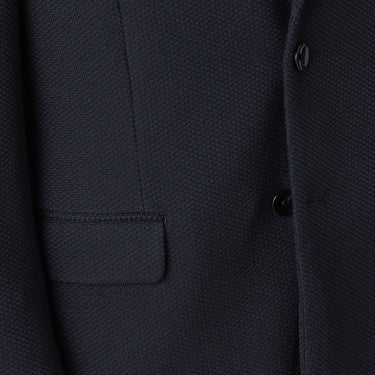 Bishu Wool Blend Navy Blue Pattern Knit Jacket_08