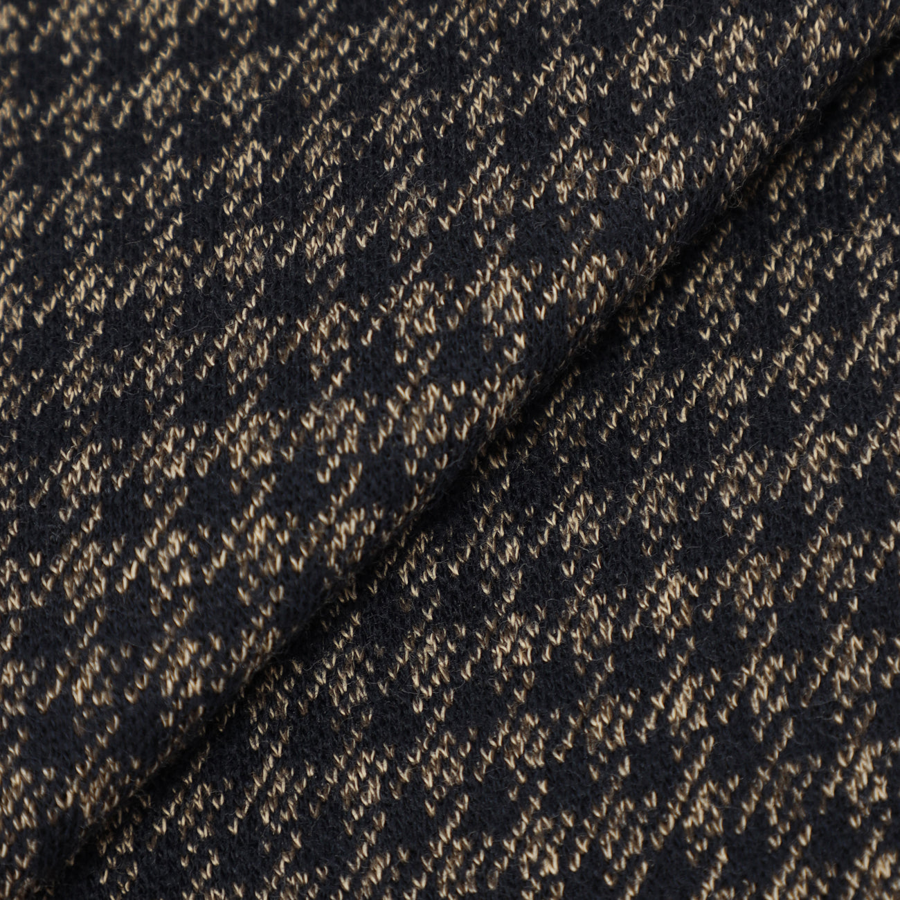 Bishu Wool Dark Brown Houndstooth Pattern Knit Jacket_05