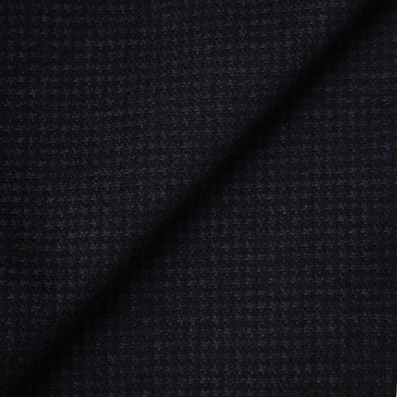 Bishu Japanese Wool混纺 Houndstooth Knit外套 -深蓝