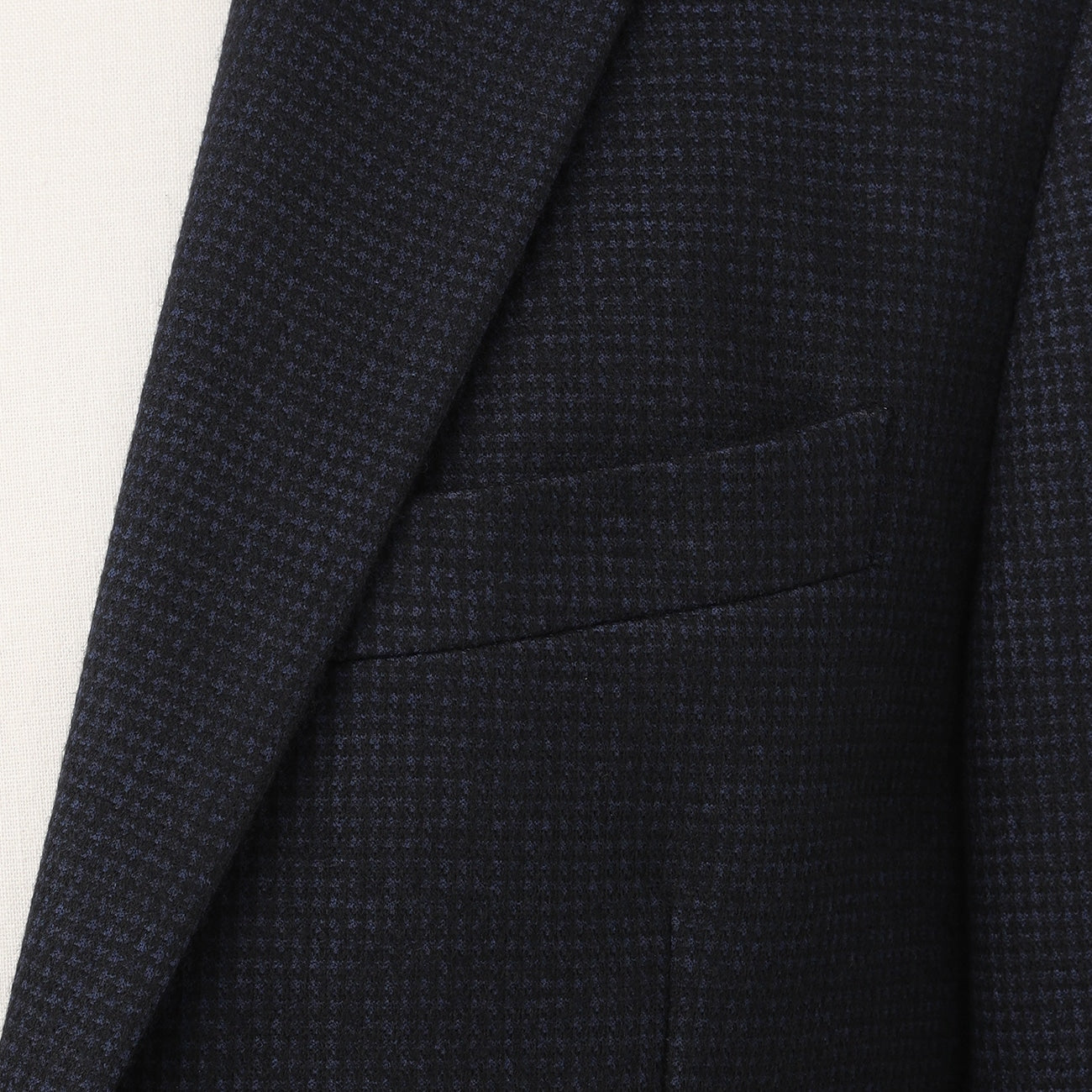 Bishu Japanese Wool混纺 Houndstooth Knit外套 -深蓝