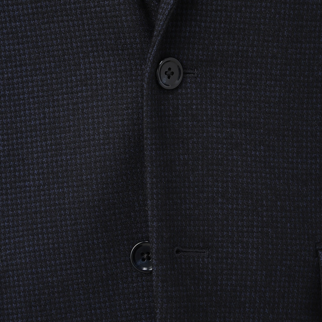 Bishu Japanese Wool混纺 Houndstooth Knit外套 -深蓝