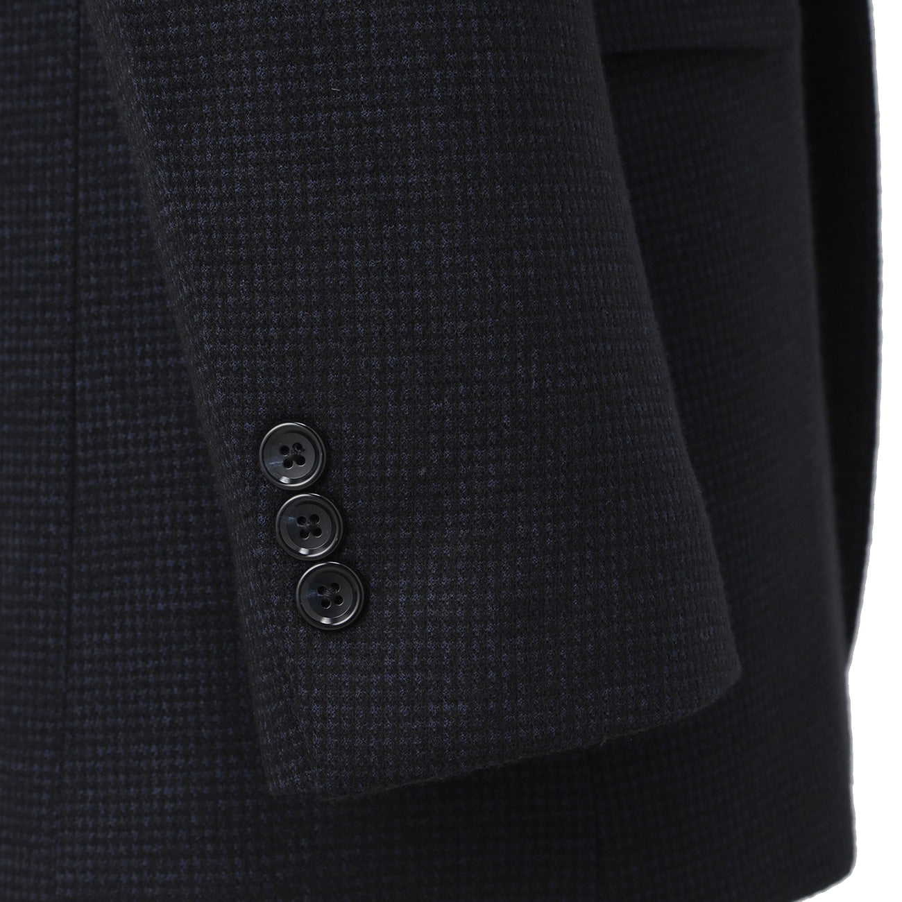 Bishu Japanese Wool混纺 Houndstooth Knit外套 -深蓝