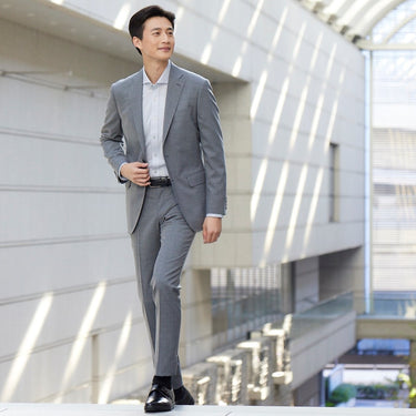 Premium Washable Wool Blend Jacket - Medium Gray_03