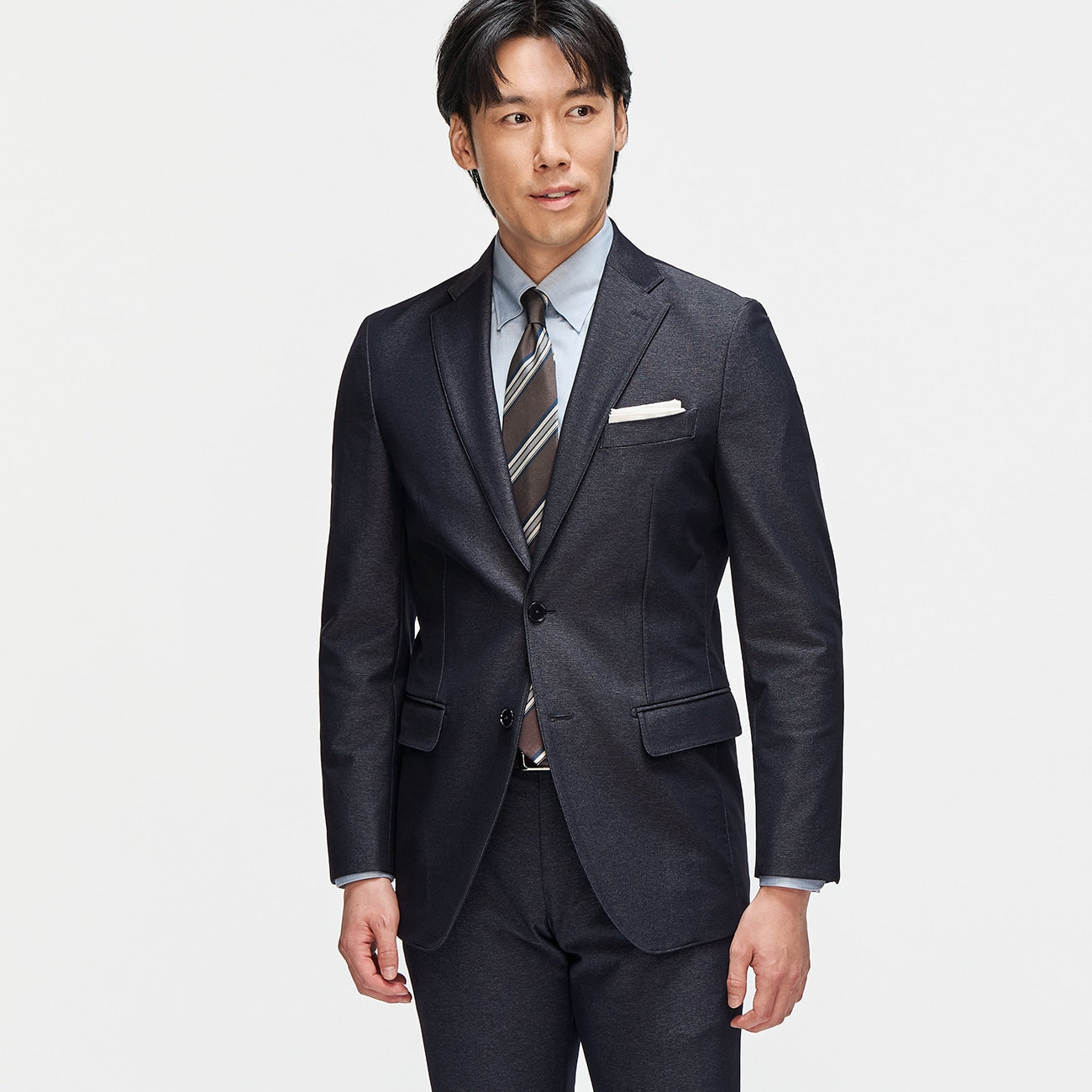 Machine可机洗 Super Stretch Denim-Like外套 -深蓝